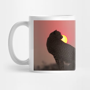 Cheetah At Sunset Mug